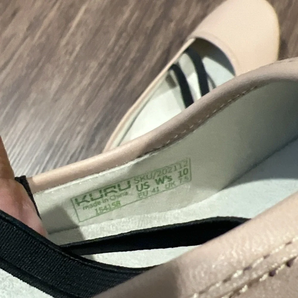 Kuru Bella Leather Mary Jane Shoes Women's Tan Slip On Ortho Flats Size 10 EUC